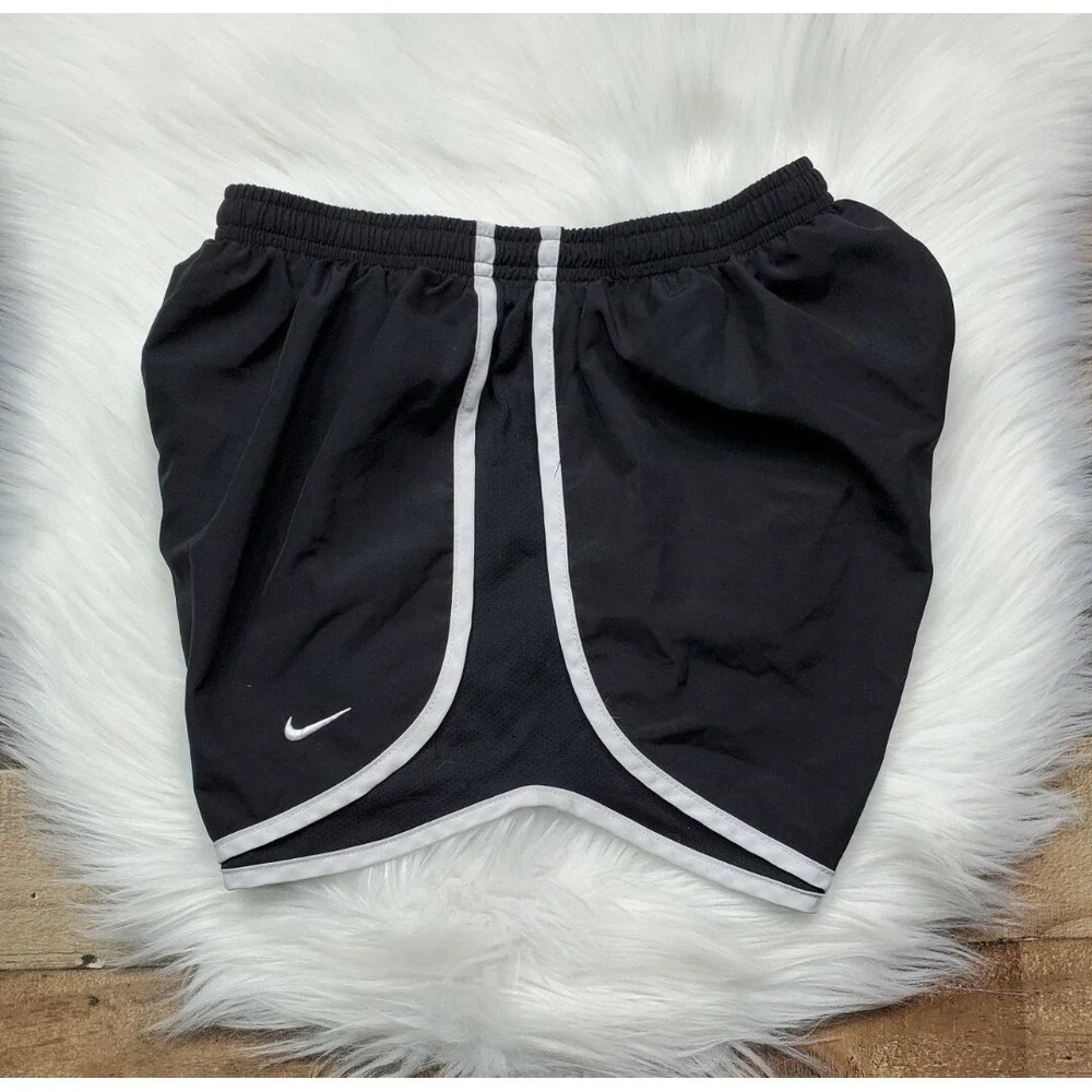 Nike Dri-Fit Tempo Lined Running Athletic Shorts Women's Size Small Black /White